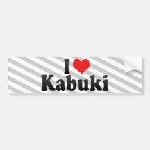I Love Kabuki Bumper Sticker