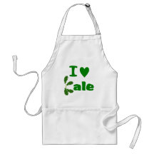I Love Kale (I Heart Kale) Vegetable/Gardener Apron