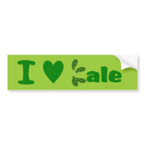 I Love Kale (I Heart Kale) Vegetable/Gardener Bumper Stickers