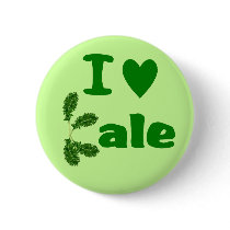 I Love Kale (I Heart Kale) Vegetable/Gardener Pins