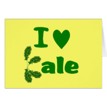 I Love Kale (I Heart Kale) Vegetable/Gardener Greeting Cards