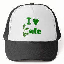 I Love Kale (I Heart Kale) Vegetable/Gardener Hat