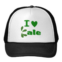 I Love Kale (I Heart Kale) Vegetable/Gardener Hat