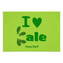 I Love Kale (I Heart Kale) Vegetable/Gardener Invite