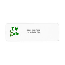 I Love Kale (I Heart Kale) Vegetable/Gardener Return Address Labels