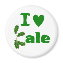 I Love Kale (I Heart Kale) Vegetable/Gardener Magnets