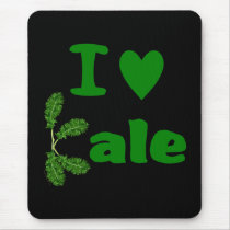 I Love Kale (I Heart Kale) Vegetable/Gardener Mousepad
