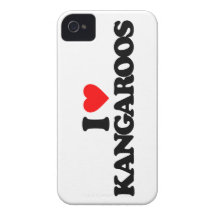 I LOVE KANGAROOS Case-Mate iPhone 4 CASES