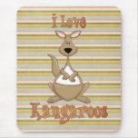 I Love Kangaroos Mouse Pads