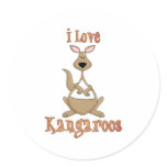 I Love Kangaroos stickers