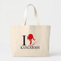 I Love Kangaroos Tote Bags