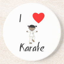 I Love Karate (2) Drink Coaster