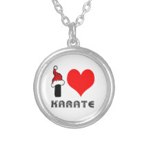I Love Karate Design Necklaces