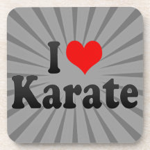 I love Karate Drink Coasters
