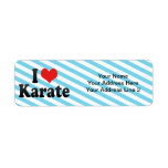 I Love Karate Return Address Label