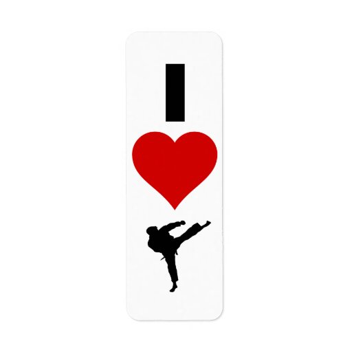 I Love Karate (Vertical) Labels