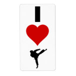 I Love Karate (Vertical) Labels