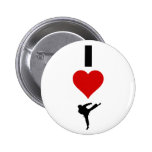 I Love Karate (Vertical) Pin