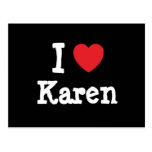 I love Karen heart T-Shirt Post Cards