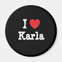 I love Karla heart T-Shirt Refrigerator Magnets