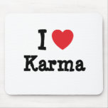 I love Karma heart T-Shirt Mouse Pads