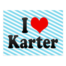 I love Karter Post Card