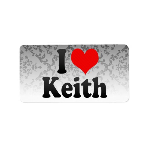 I love Keith Custom Address Label