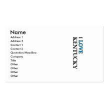 I Love Kentucky Design Business Cards