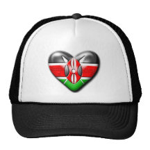 I Love Kenya Mesh Hats