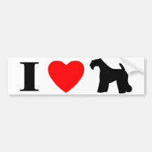 I Love Kerry Blue Terriers Bumper Sticker