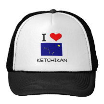 I Love KETCHIKAN Alaska Trucker Hat