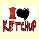 I Love Ketchup postcards