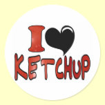 I Love Ketchup stickers
