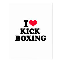 I love kickboxing post card
