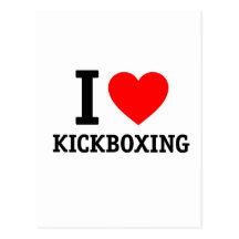 I Love Kickboxing Post Cards