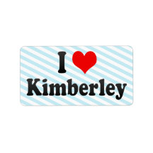I Love Kimberley, South Africa Personalized Address Labels