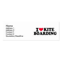 I love Kiteboarding Business Card