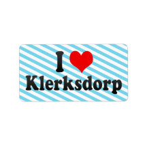 I Love Klerksdorp, South Africa Personalized Address Label