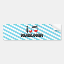 I Love Klezmer Bumper Stickers
