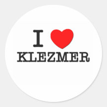 I Love Klezmer Stickers