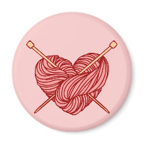 I Love Knitting Magnets