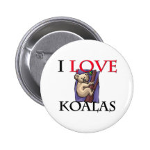 I Love Koalas Button