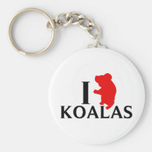 I Love Koalas Key Chains
