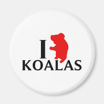 I Love Koalas Magnet
