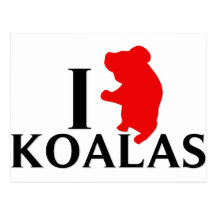 I Love Koalas Postcard