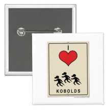 I Love Kobolds Buttons