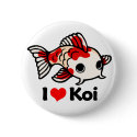 I Love Koi buttons