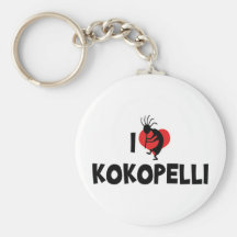 I Love Kokopelli Keychain
