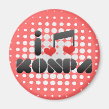 I Love Konpa Fridge Magnet