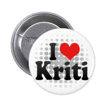 I Love Kriti Button
